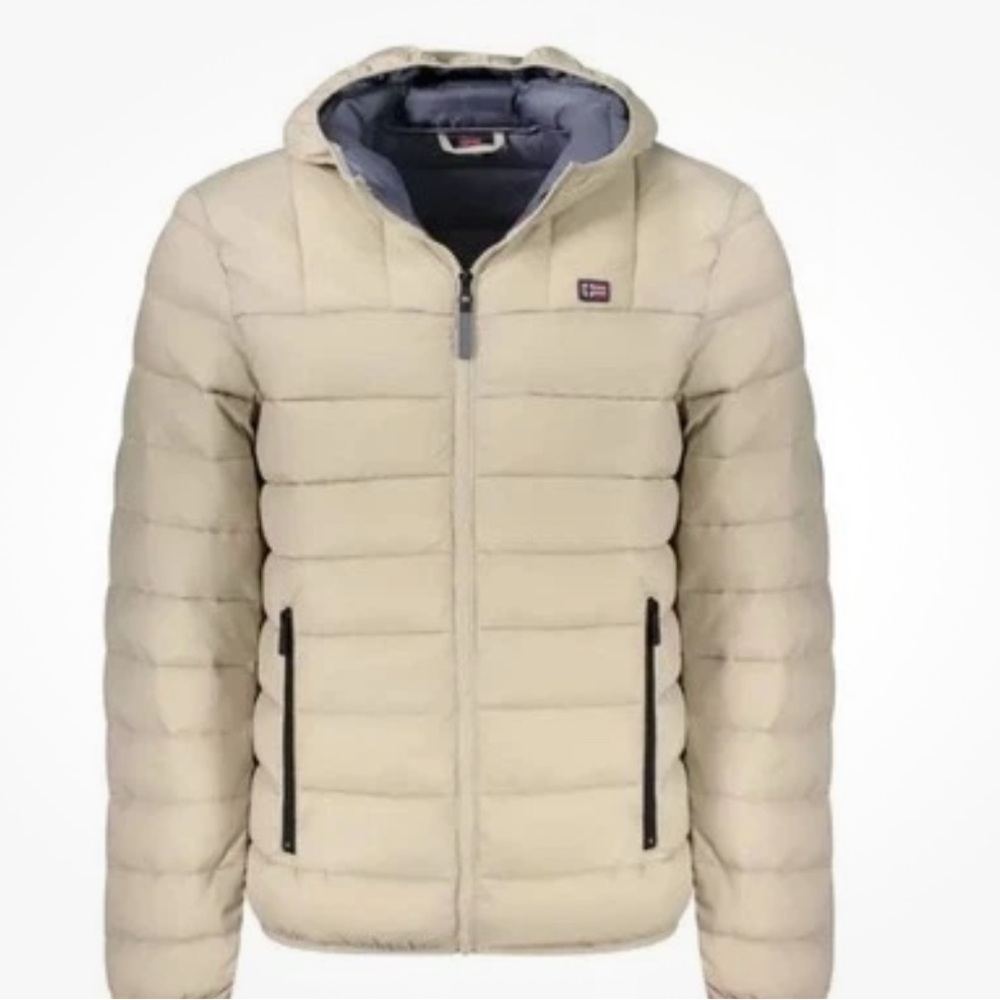 Men's Cream Puffer Jacket